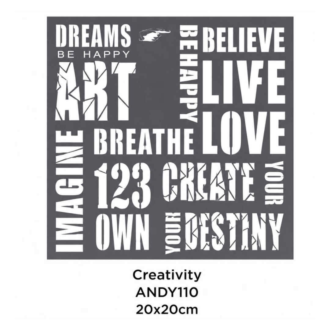 DecoArt Americana Decor Stencils ANDY 20 x 20 cm9