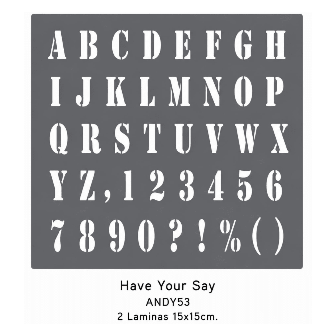 DecoArt Americana Decor Stencils ANDY 15 x 15 cm3