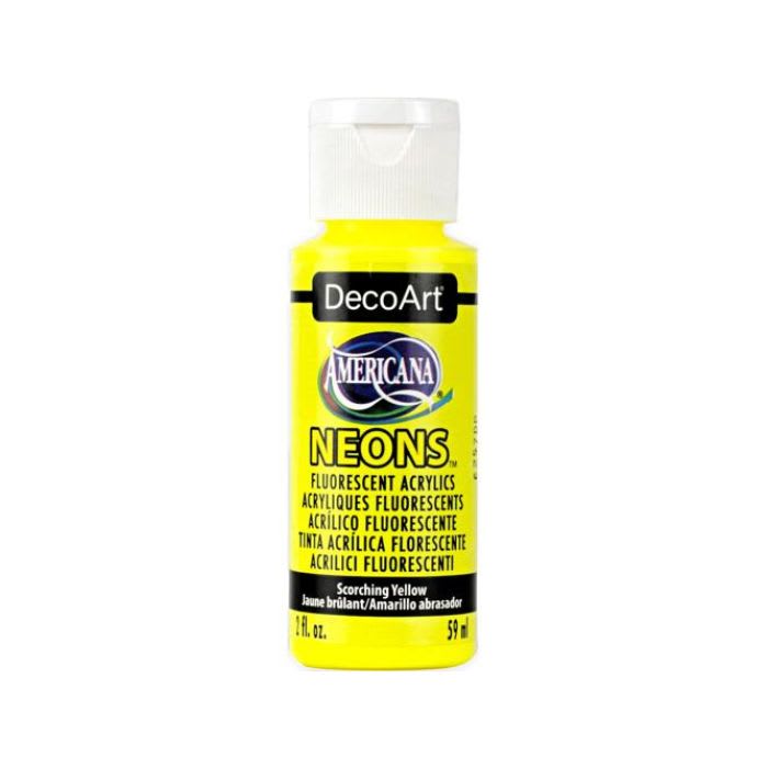 Acrílicos Americana DecoArt 59 mL TONOS NEÓN FLUORESCENTES6