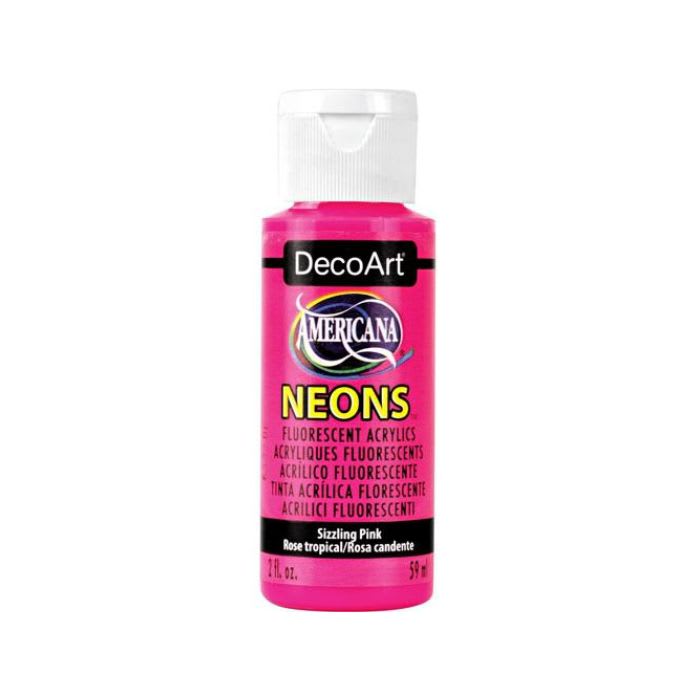 Acrílicos Americana DecoArt 59 mL TONOS NEÓN FLUORESCENTES8