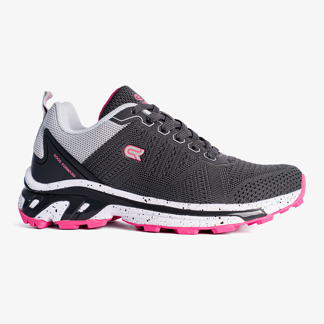 Zapatillas Cr Forward OUTDOOR TREKKING mujer plomo oscuro fucsia1