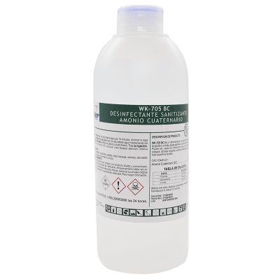 DESINFECTANTE SANITIZANTE DE SUPERFICIES (AMONIO CUATERNARIO) 1L WK-705BC 1 DESINFECTANTE SANITIZANTE DE SUPERFICIES (AMONIO CUATERNARIO) 1L WK-705BC 1