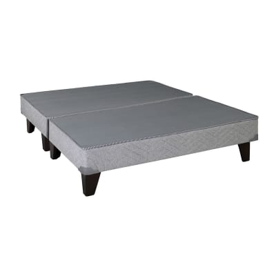 BASE 2 PLAZAS DIVIDIDA 8 PATAS PVC GRIS