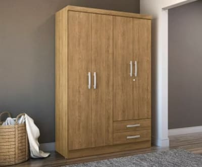 CLOSET JOSEFA 4 PUERTAS 2 CAJONES NOGAL1