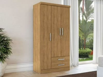 CLOSET LETICIA 3 PUERTAS 2 CAJONES NOGAL