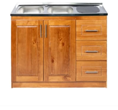 MUEBLE LAVAPLATO BERLIN MADERA NOGAL 120 CM DERECHO