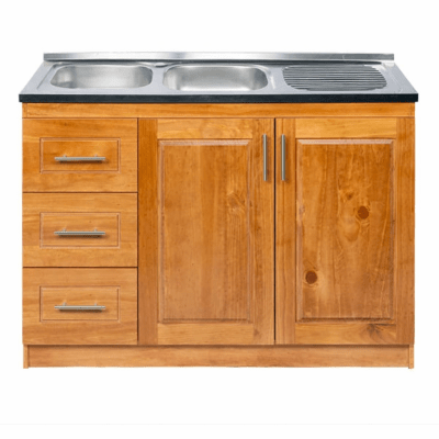 MUEBLE LAVAPLATO BERLIN MADERA NOGAL 120 CM IZQUIERDO