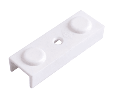 PATIN RECTO U 15MM BLANCO