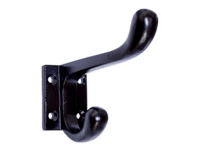 PERCHA DOBLE 100 MM NEGRO