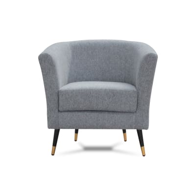 POLTRONA MANAO TAPIZ LINO MONACO GRIS CLARO