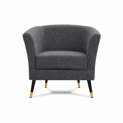 POLTRONA MANAO TAPIZ LINO GRIS OSCURO