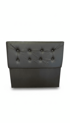 RESPALDO TAPIZADO CUERINA 11/2 PLAZA NEGRO