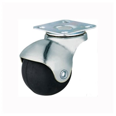 RUEDA GOMA CON BASE 40MM