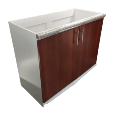 MUEBLE LAVAPLATOS 2 PUERTAS 100x50 CM COLOR CEREZO