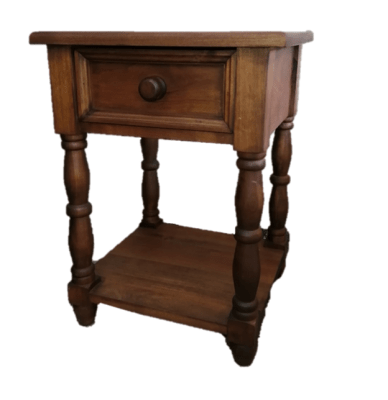 VELADOR CON 1 CAJÓN MADERA DE RAULÍ