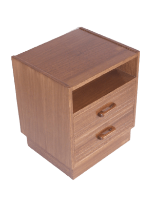 VELADOR CON 2 CAJONES EN MASISA ENCHAPADA