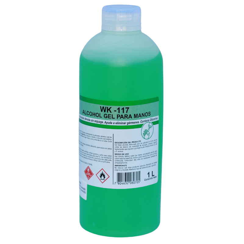 ALCOHOL GEL PARA MANOS WK-117 1 LITRO