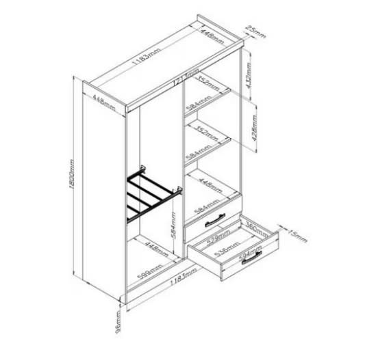 CLOSET JOSEFA 4 PUERTAS 2 CAJONES NOGAL5