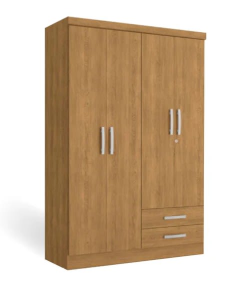 CLOSET JOSEFA 4 PUERTAS 2 CAJONES NOGAL2