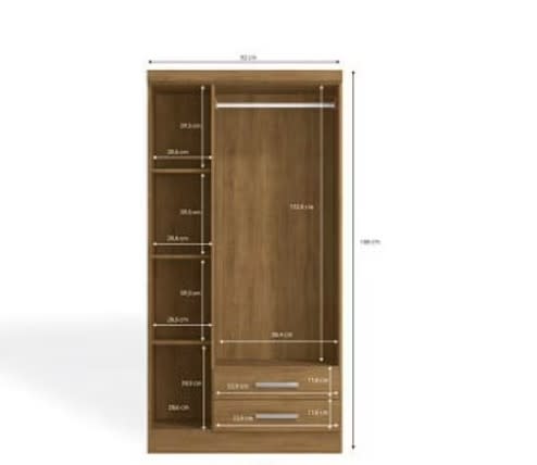 CLOSET LETICIA 3 PUERTAS 2 CAJONES NOGAL5