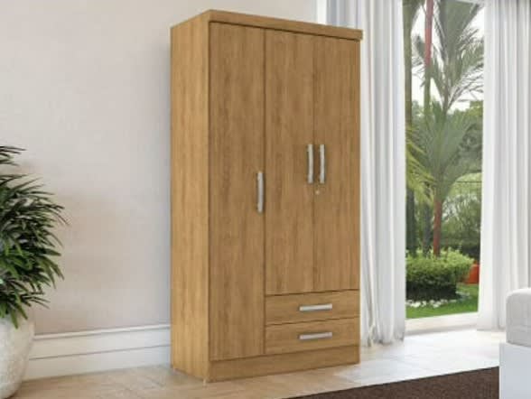 CLOSET LETICIA 3 PUERTAS 2 CAJONES NOGAL1