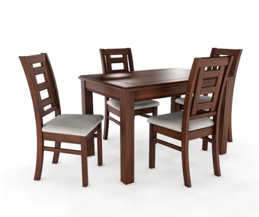 JUEGO DE COMEDOR SEVILLA 4 SILLAS NOGAL2