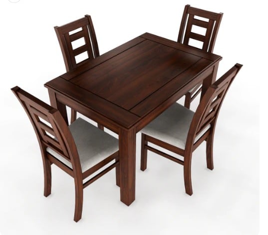 JUEGO DE COMEDOR SEVILLA 4 SILLAS NOGAL 0