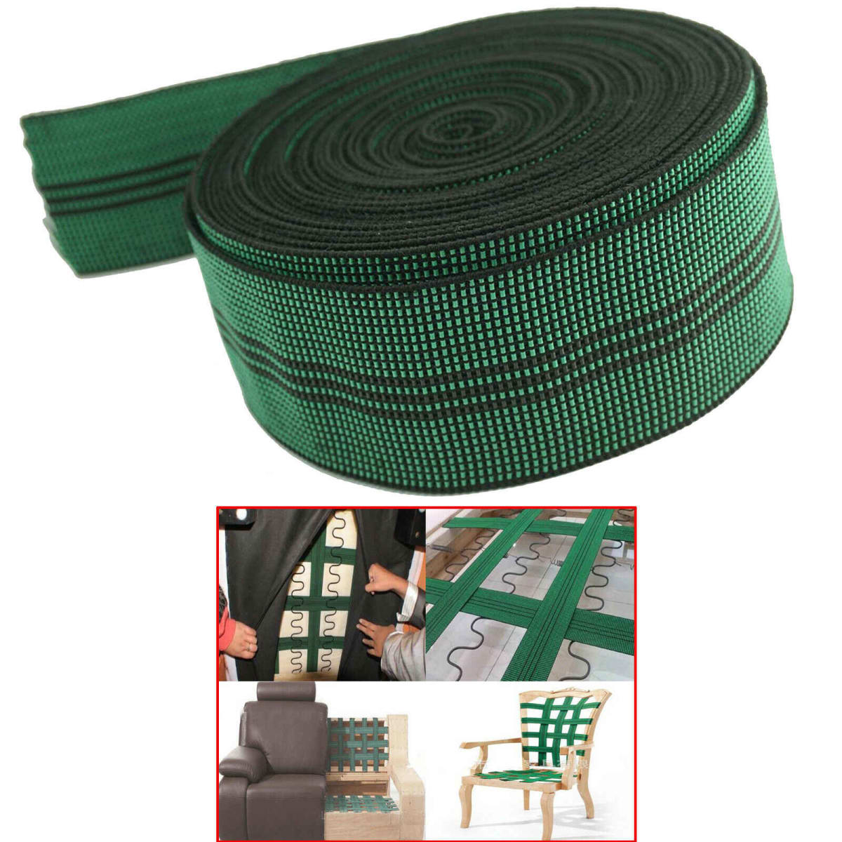 HUINCHA ELÁSTICA VERDE 1