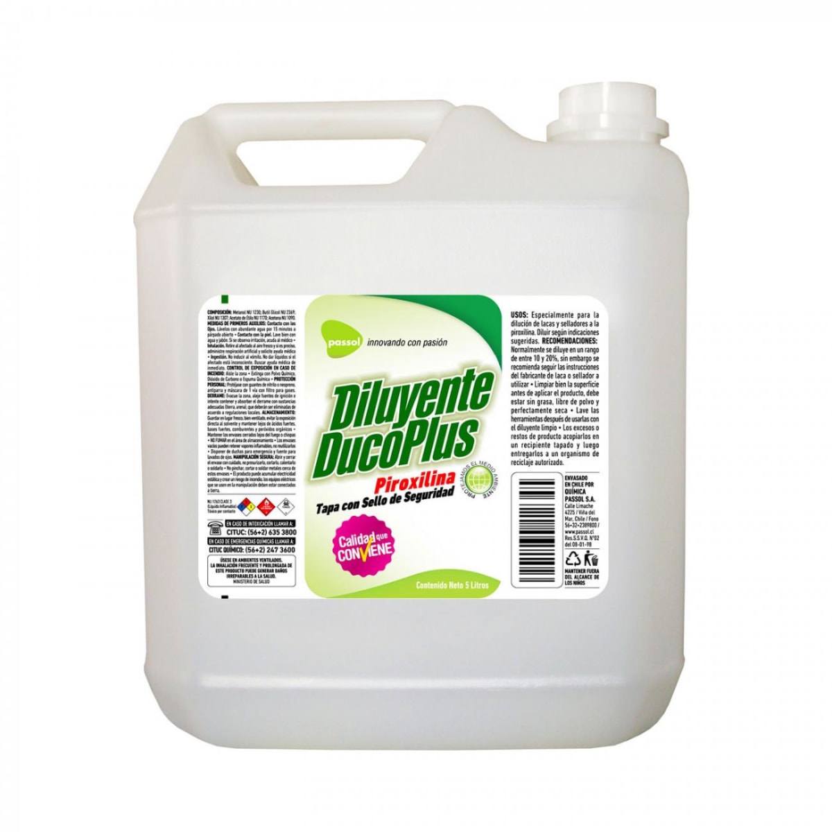 DILUYENTE DUCO PLUS 5 LITROS PASSOL
