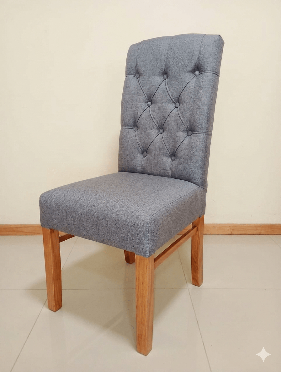 SILLA MADRID TAPIZADO GRIS CAPITONÉ2