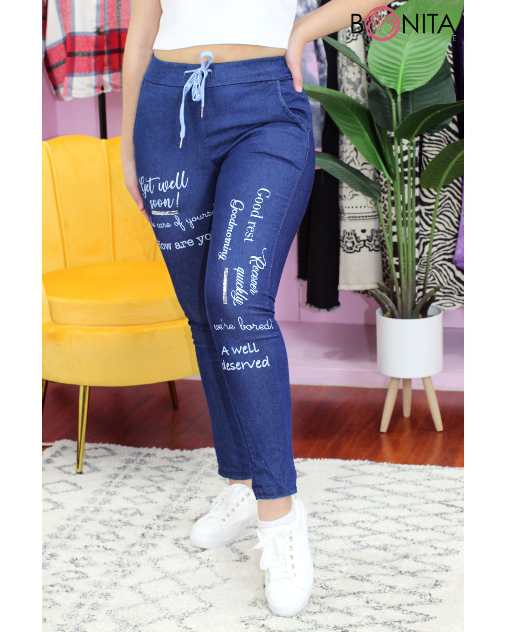 JOGGER ITALIANO MEZCLILLA | Bonita Boutique