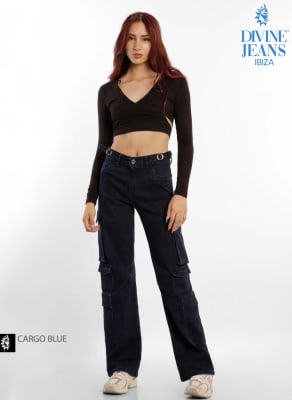 JEANS DIVINE CARGO BLUE3