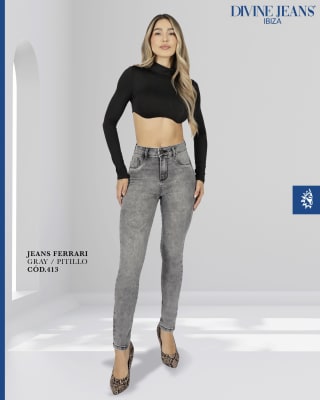 JEANS DIVINE FERRARI GRIS1