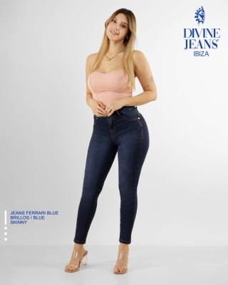 JEANS DIVINE FERRARI BLUE BRILLOS1