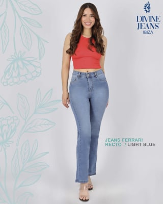 JEANS DIVINE FERRARI LIGHT BLUE RECTO1