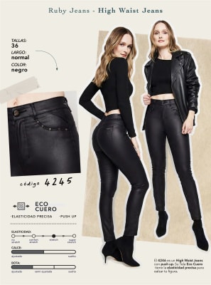 JEANS AMALIA ECO CUERO 42451