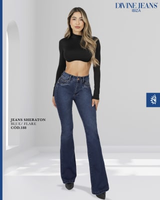 JEANS DIVINE SHERATON FLARE BLUE1