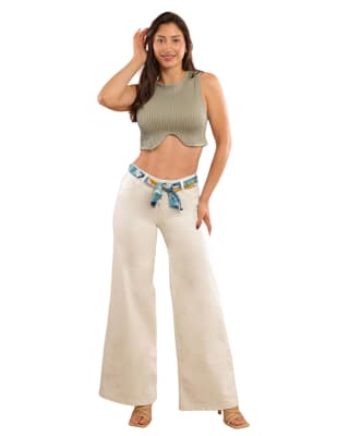 JEANS DIVINE PARIS WHITE LAZO1
