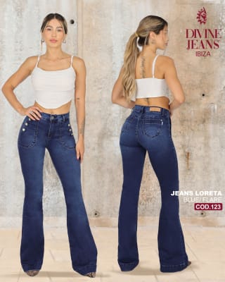 JEANS DIVINE LORETTA FLARE BLUE1