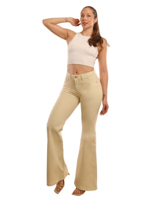 JEANS DIVINE FERRARI FLARE VAINILLA1