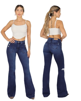 JEANS DIVINE LORETTA FLARE BLUE2