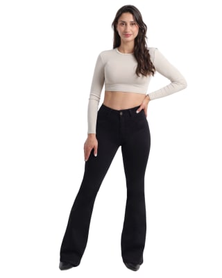 JEANS DIVINE FERRARI FLARE BLACK1