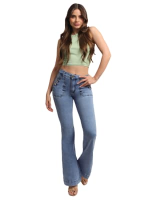 JEANS DIVINE LORETTA FLARE LIGHT  BLUE1