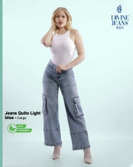 JEANS DIVINE QUITO CARGO LIGHT BLUE