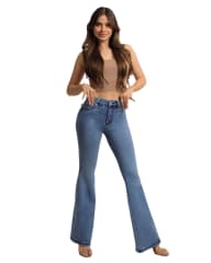 JEANS DIVINE FERRARI FLARE LIGHT BLUE