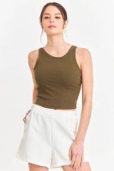 TOP SIN MANGAS ACANALADO