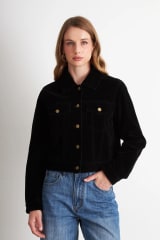 CHAQUETA GAMUZA BOTONES DORADOS