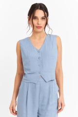 GILET MEZCLA LINO