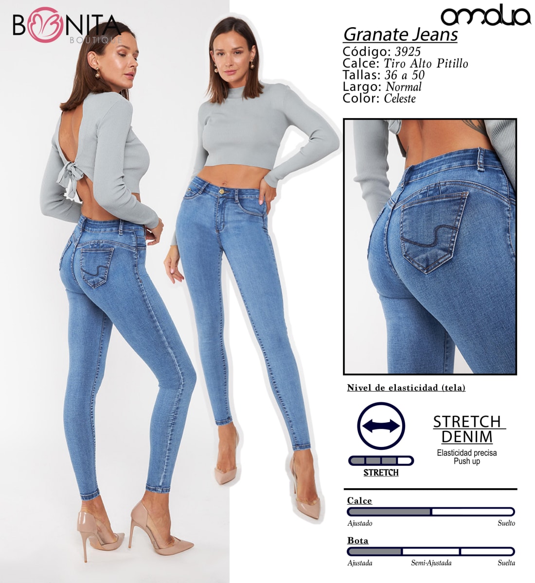 JEANS AMALIA 3925 | Bonita Boutique