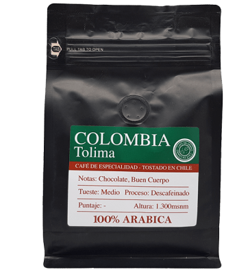 Café en Grano 250gr - Tolima (Descafeinado)